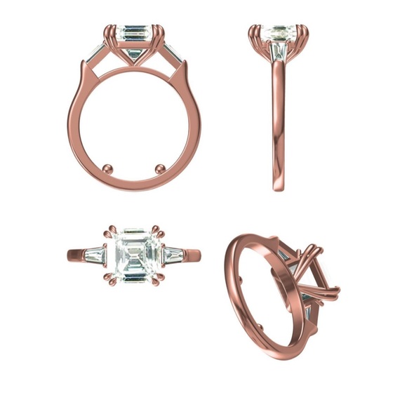 *SOLD* 10k RG 8mm Asscher Cut Moissanite Ring - Picture 10 of 12